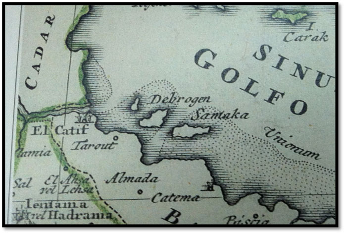 جزيرة تاروت حاضرًا في الخرائط الأوروبية